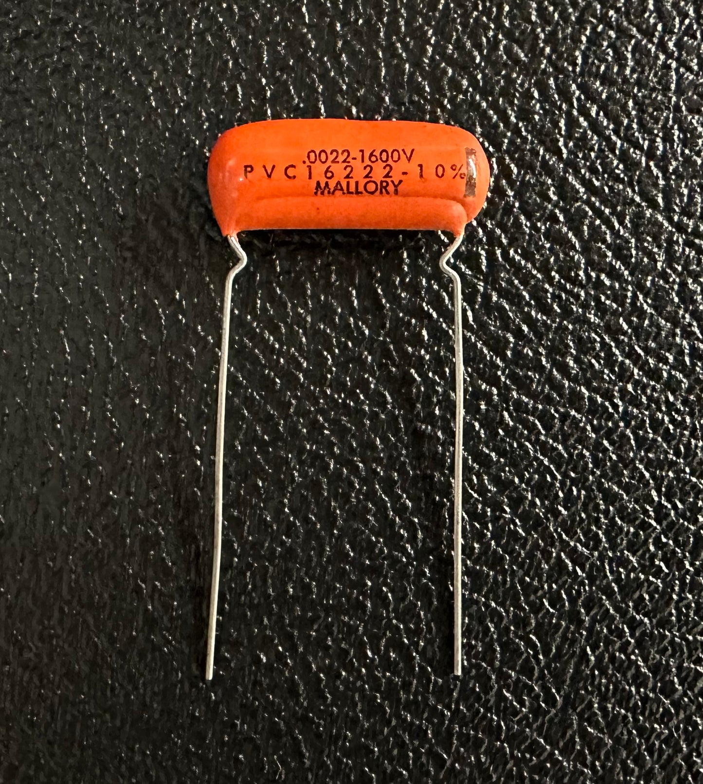 Early 1970s MALLORY PVC .0022uf/1600V "Orange Drop" Polypropylene Film - n.o.s.