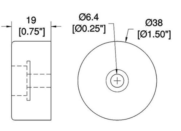 (4) Four (large size) rubber feet (for amplifier cabinet with #10 7/8" screws