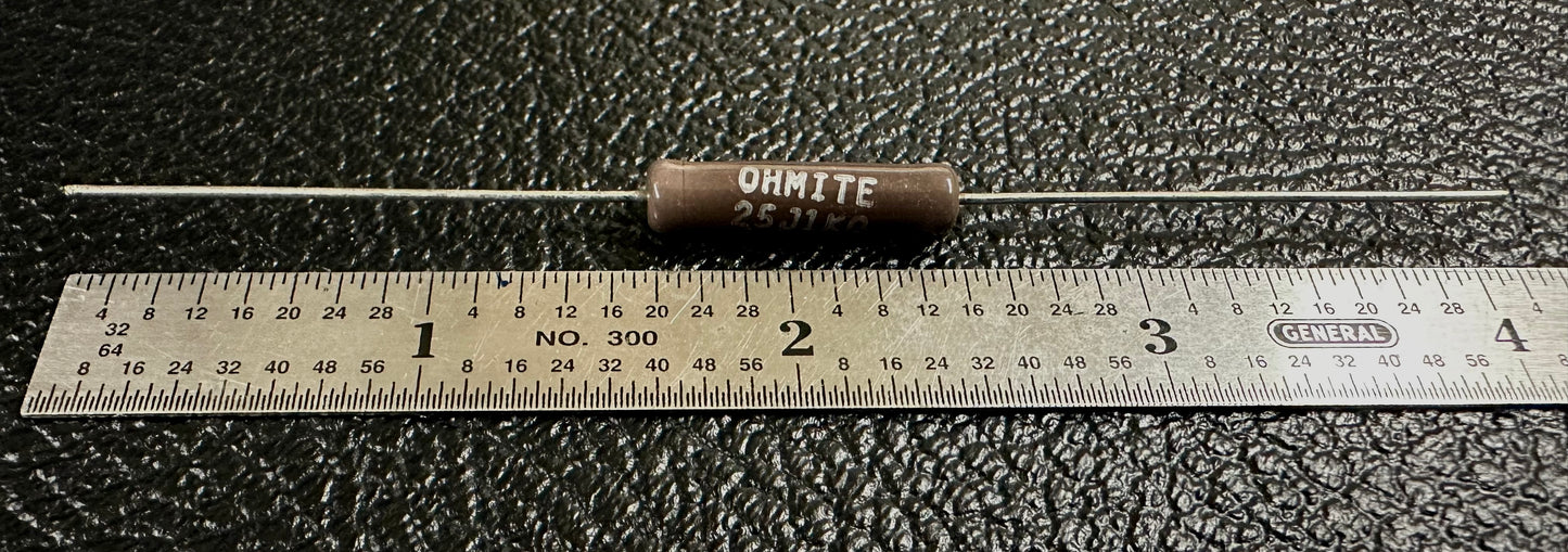 Ohmite 1K 5 Watt 5% - wire wound resistor - n.o.s. - 1989 production