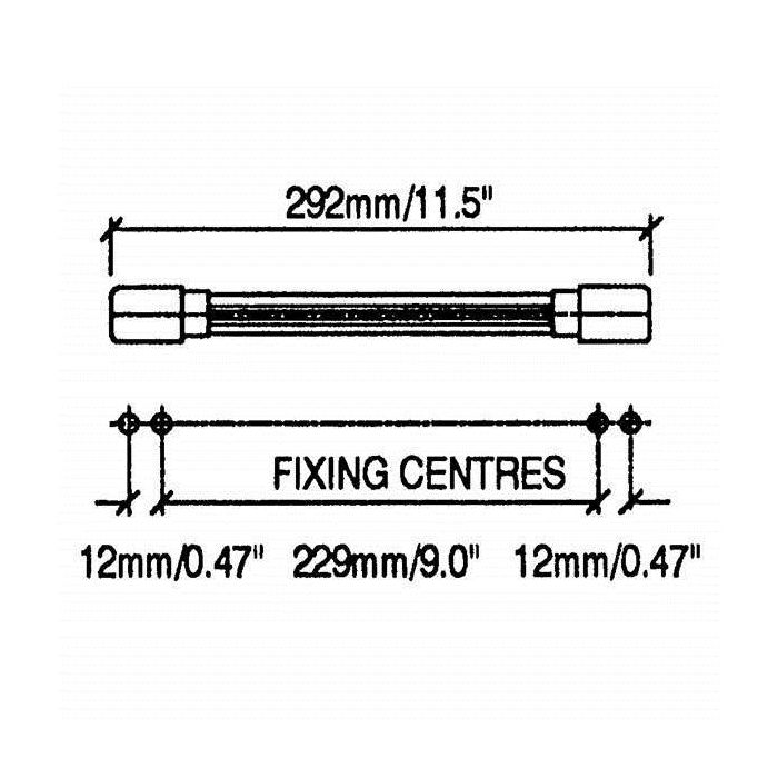 JTM 45 Marshall style handle with NICKLE plated handle caps