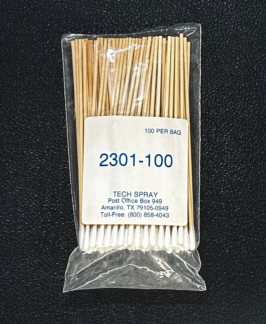 Tech Spray 6" cotton swabs $4.99 for 100 - .05 each